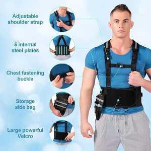 Removable Tool Kit Adjustable Professional Protection Working Waist Hip Support Belt for Heavy Lifting Safety - Product Image 3