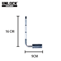 UNLOCK Bielle en métal en forme de L Support de bras de serrage de tambour électronique pour pédale de coup de pied et instruments de percussion