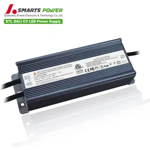 ETL Terdaftar 120V Ac Ke Dc 12V 24V DALI Dimmable Led Driver 120W Tegangan Konstan Led Power Supply