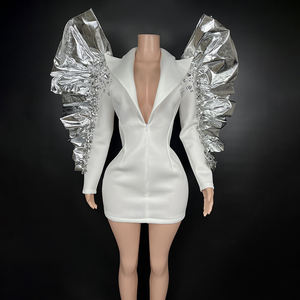 Abito <span class=keywords><strong>da</strong></span> sera a maniche lunghe con perline scintillanti abiti <span class=keywords><strong>da</strong></span> sera di lusso e moda abiti <span class=keywords><strong>da</strong></span> sera con paillettes <span class=keywords><strong>da</strong></span> donna - Product Image 1