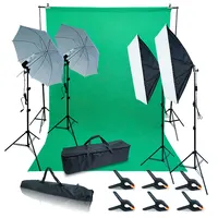 Kit Pencahayaan Payung Fotografi Softbox Aksesori Studio Foto Profesional dengan Sistem Pendukung Latar Belakang
