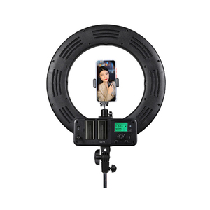 Triopo <span class=keywords><strong>photographie</strong></span> 18 pouces remplissage vidéo maquillage anneau lumineux 360 rotation éclairage peut avec miroir et support pour téléphone - Product Image 3