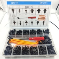 229 pièces ensemble de Rivets à goupille poussoir automatique Rivets en plastique attaches pare-chocs retenue Clips de voiture outil de retrait de fixation