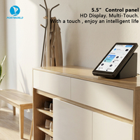Panneau de commande intelligent Android YC-SM55P en alliage d'aluminium avec écran tactile IPS 5 pouces pour hôtel, voiture, garage, camping-car, automatisation des bâtiments électriques