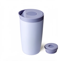 Gobelet de voyage en acier inoxydable, tasse à café isolée, anti-fuite, tasse portable avec couvercle, réutilisable pour boissons chaudes et froides