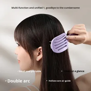Có Thể Gập Lại Detangling Lược Với Tự Làm Sạch Pad Tóc Remover Cho Dễ Dàng Lưu Trữ Di Động Rộng Răng Lược Cho Ướt/Khô Tóc - Product Image 3
