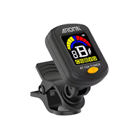 AROMA AT-10A Rechargeable Color Screen Clip-on Guitar Tuner with CR2032 Battery Included