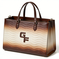 Gradient Geprägte PU-Leder Tragetasche Große Kapazität Arbeits-Schultertasche mit Obergriffen OEM-Lieferant für Marken Großhandel
