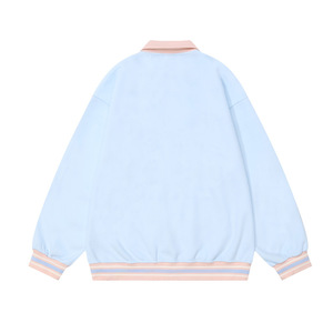 <span class=keywords><strong>Giacca</strong></span> Anime di Alta Qualità per <span class=keywords><strong>Uomo</strong></span> Casual Blu Alla Moda Design Ultimo Modello Lussuosa Carina Cartoon Personalizzata <span class=keywords><strong>Giacca</strong></span> Letterman con Zip Ricamata - Product Image 3