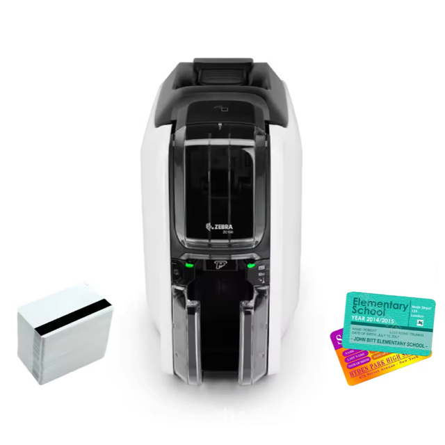 Original Zebr a ZC100 Thermal Printer Single-sided PVC Card Printing Machine Portable ID Card Printer