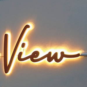Enseignes lumineuses personnalisées 3D avec logo pour salon de beauté, décoration extérieure, enseigne métallique pour publicité et signalisation - Product Image 3