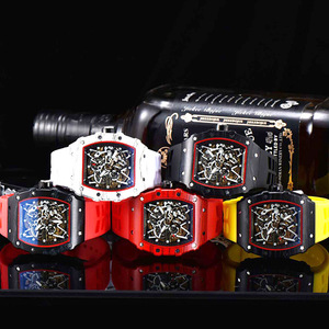 Serie mecánica, relojes de lujo para hombre, esfera analógica de moda, movimiento importado, artesanía complicada, vidrio de goma resistente al agua - Product Image 2