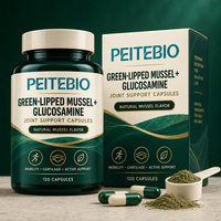 PEITEBIO Capsules de Glucosamine à base de Moules à Lèvres Vertes pour Animaux de Compagnie – Soutien Articulaire, Mobilité, Cartilage – Absorption Rapide, Sûr – 120 gélules