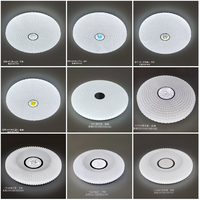Lampu Plafon LED ROMAS Modern Starry Sky Desain Spiral Besi Akrilik Terpasang di Permukaan dengan Remote Control IP44 AC 220V untuk Kamar Tidur SAA