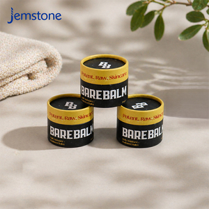 High End Recyclable Cosmetic Kraft Cardboard Facial Scrub Cylinder Tube Packaging <b>Box</b> Face Cream Black Paper Tube Packaging - Product Image 1
