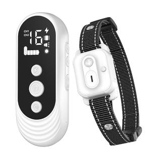 Smart Eco-friendly IP67 Entrenador de control remoto a prueba de agua para perros <span class=keywords><strong>1000m</strong></span> <span class=keywords><strong>Collar</strong></span> de descarga eléctrica 20 horas de control de ladridos de batería - Product Image 1