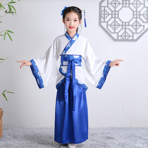 民族舞女童唐装古装儿童套装表演仙女汉服套装儿童表演角色扮演婴儿服装女童衣服 - Product Image 2