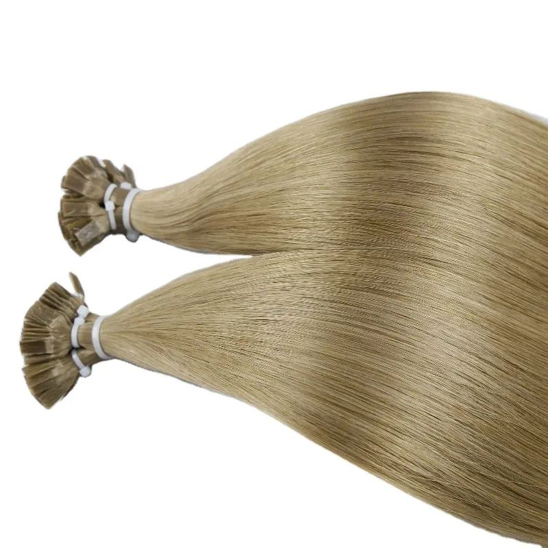 Top Norch Quality Wholesale Reasonable Price Russian Remy Human Hair Dark Color Flat Tip Hair Extensions