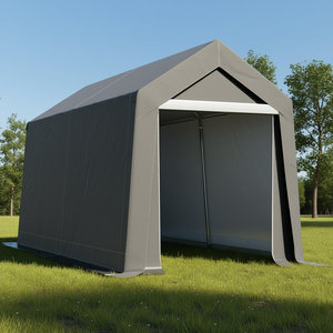 Heavy Duty Outdoor Storage <b>Tent</b> 7' X 12' Galvanized Waterproof Portable Shed For <b>Bike</b> Motorcycle Tools Gray - Product Image 2