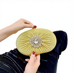 New Cross-border Socialite Texture Rhinestone Polyester Shape Women's Evening <b>Clutch</b> Bag Diamond-encrusted Tanjing - Product Image 1