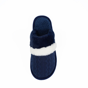Pantoufles d'hiver moelleuses antidérapantes pour la maison pour les pantoufles Pantoufles droites à fond épais en fourrure pelucheuse - Product Image 5