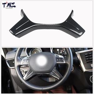 Volant modifié en fibre de carbone, motif noir, panneau de navigation, décoration intérieure de voiture pour <span class=keywords><strong>Mercedes</strong></span>-Benz ML GL 12-15 - Product Image 4
