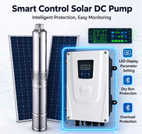 Pompe submersible centrifuge pour puits profond de 1 CV à énergie solaire DC en acier inoxydable pour l'irrigation agricole