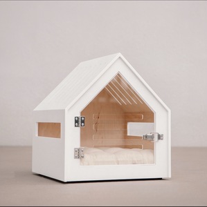 Casa <span class=keywords><strong>de</strong></span> <span class=keywords><strong>Madera</strong></span> <span class=keywords><strong>de</strong></span> Lujo Personalizada <span class=keywords><strong>para</strong></span> Gatos y <span class=keywords><strong>Perros</strong></span>, Cama <span class=keywords><strong>para</strong></span> Mascotas en Forma <span class=keywords><strong>de</strong></span> Casa con 3 Opciones <span class=keywords><strong>de</strong></span> Tamaño, Venta al Por Mayor - Product Image 3
