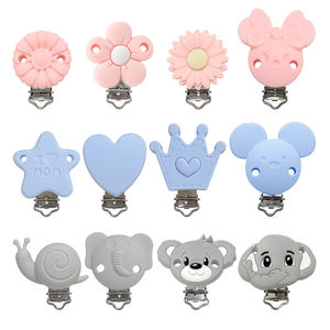 Venta al por Mayor de Clips para Chupetes de Bebé con Forma de Animales, Hechos a Medida, 100% Naturales, de Grado Alimenticio, No Tóxicos, de Silicona, en 10 Colores - Product Image 3
