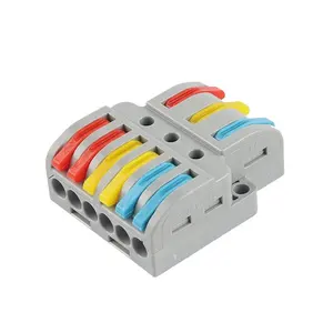 Adaptador de conectores de empalme de cable conector eléctrico de alimentación hembra macho azul Weidmueller conector hembra de 6 pines N hembra 250V