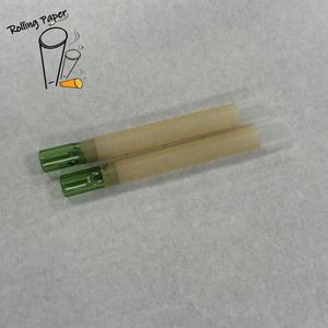 Tubo de Papel para Fumar de Alta Calidad, Sin Blanquear, Personalizado, Blanqueado, 10 mm x 30 mm, Tubo de Papel para Fumar con Boquilla de Vidrio Verde - Product Image 5