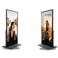 Kiosco Publicitario Digital Ultrafino 4K de 32-86 Pulgadas con Pantalla Completa, CMS en la Nube, Control Remoto WiFi y Soporte de Pie para Centros Comerciales