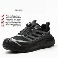 Chaussures de sécurité pour hommes conformes à la norme CE, à embout d'acier, anti-éclatement, résistantes aux perforations, pour chantier, industrie, travaux lourds, bottes de protection
