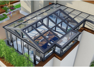 غرفة شمسية زجاجية معزولة قائمة بذاتها مع ألواح سقف - Product Image 5