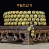 108 Mala Perles Long Collier Méditation Yoga Mala En Bois Perles Lâches Collier Bois De Santal Bouddhisme Tibétain Perles De Prière