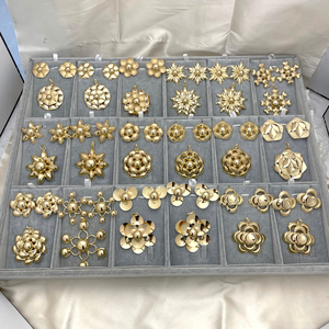 Juego de Joyería para Mujer de Latón Chapado en Oro de 14K, Personalizado al por Mayor, para Boda, Compromiso, Fiesta, Aniversario, Collar y Aretes - Product Image 1