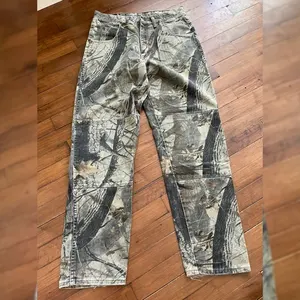 DiZNEW Overs ized Jeans Hip Hop Druck Baggy Denim Jeans für Herren Loose Jens Hose für Männer