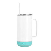 Desain baru baja tahan karat 14oz/20oz speaker bluetooth kosong tumbler sublimasi cangkir musik dengan tutup