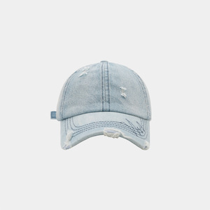 Casquette de baseball 6 panneaux en jean délavé et déchiré style Hip-Hop Euro-Américain avec PVC, pour hommes, femmes et couples, mode décontractée estivale - Product Image 1