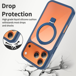 Factory OEM ODM Magnetic Ring <b>Stand</b> Phone Case Shockproof Clear <b>Back</b> Protective Shell Support Custom Logo Packaging Color - Product Image 2