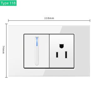 Enchufe de Pared Tipo 118 para Estados Unidos/Australia con Carga Rápida USB, Interruptor Eléctrico de Pared con Cable Negro USB Tipo C - Product Image 3