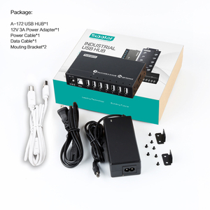 Металлический <span class=keywords><strong>USB</strong></span>-хаб Sipolar A172 на 7 портов с адаптером питания 36 Вт, сертифицированный ROHS, для компьютера, клавиатуры, мыши, флешки - Product Image 6