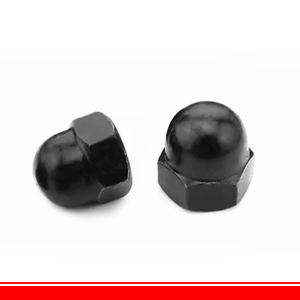 Acero inoxidable DIN1587, superficie de aleación de zinc-níquel, tapa de bellota hexagonal negra, cubierta decorativa, tuerca de cúpula semicircular - Product Image 5