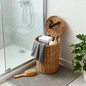 GL Home Decoration Wholesale Panier en osier naturel tissé Salle de bain Cuisine Panier de rangement pour la maison - Product Image 1