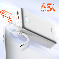 LDNIO PQ44 OEM&ODM, Banco de Energía para Portátil de 65W y 20000mAh, Aprobado para Vuelos, con Pantalla LED y Carga para 4 Dispositivos