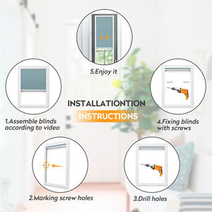 ستائر نوافذ خلوية على شكل خلية النحل من ZSTARR، بدون حبال، معتمة، تعمل من الأعلى إلى الأسفل، مع قضبان مطابقة - Product Image 3