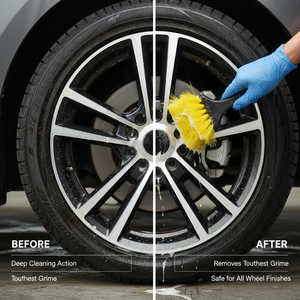 Auto-Radbürste, Auto-Zubehör, Autowaschbürste, Schrubberbürste, Reifenbürsten mit Langem Griff, Autoreinigungsbürsten - Product Image 2