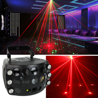 5-en-1 DMX activé par le son RGBW Derby stroboscopique motif DJ Disco lumières intérieur mariage danse Bar concert scène éclairage fête éclairage