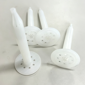 Ancrages d'isolation en plastique à haute capacité de charge, finition lisse, base de 60 mm pour fixation ETICS sur mur extérieur - Product Image 1