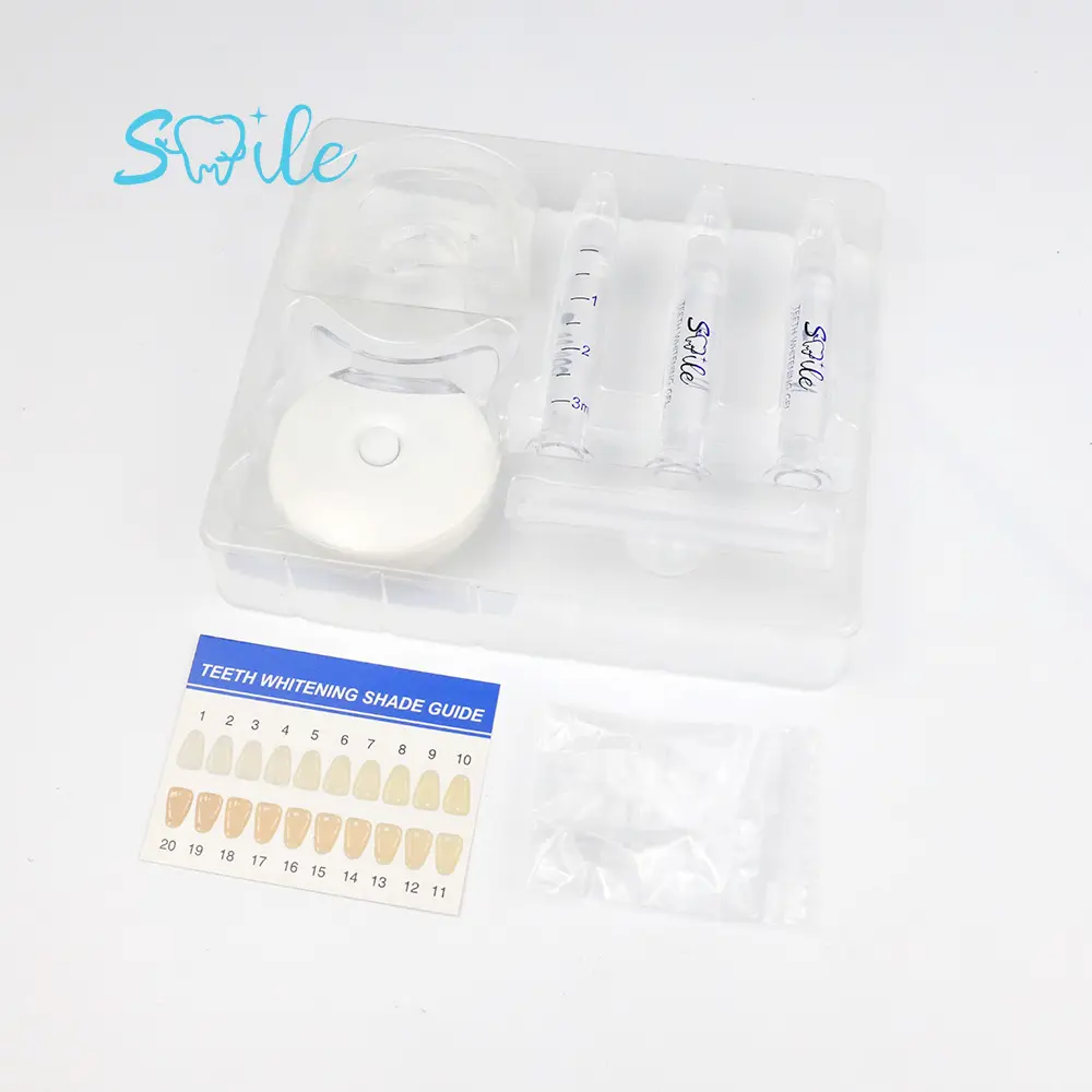 Private Label customed 5Led kit di sbiancamento dei denti per la casa e la clinica 3ml di sbiancamento dei denti Gel